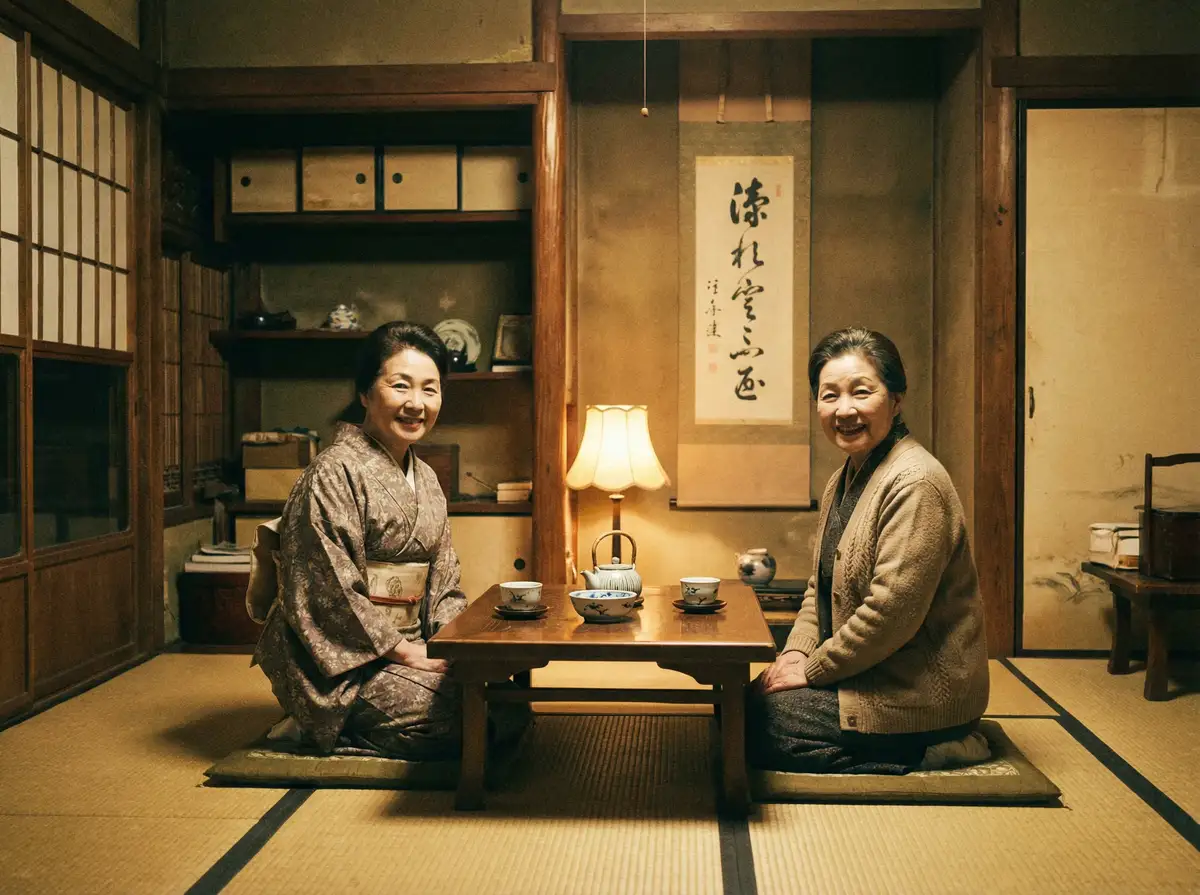 两位优雅的 四虎视频 - 高清在线观看,在线免费视频资源,每日更新四虎官网 在日式茶室中品茶交谈